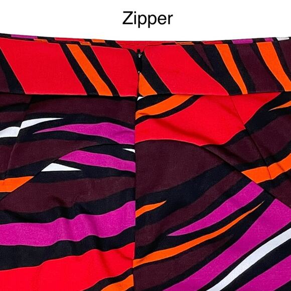 Groovy Mod Retro Colorful Vivid Bright Pencil Mini Skirt Size 8 Petite - Picture 8 of 10